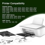 65XL Black High-yield Ink Cartridges (2-Black) Remanufactured Replacement for HP 65 XL Ink 65XL Black Ink for Envy 5058 5055 5034 5032 5030 5014 5012 DeskJet 3755 2655 2624 3758 3720 Printer | N9K04AN - Image 2